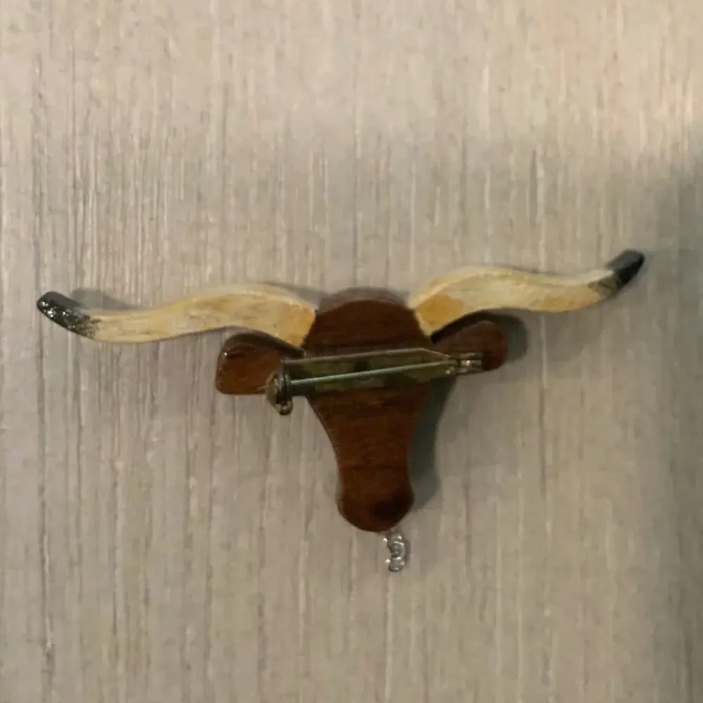 Vintage Bull Brooch